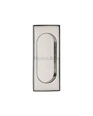 Flush Pull Handle 105mm Polished Nickel Finish