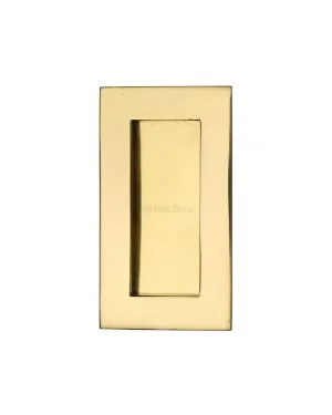 4 Flush Handle Polished Brass