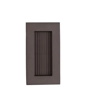 Reeded Rectangular Flush Pull 105 x 58mm Matt Bronze finish