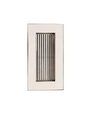 Reeded Rectangular Flush Pull 105 x 58mm Polished Nickel finish