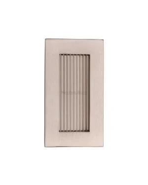 Reeded Rectangular Flush Pull 105 x 58mm Satin Nickel finish
