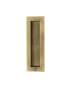 Reeded Rectangular Flush Pull 175 x 58mm Antique Brass finish