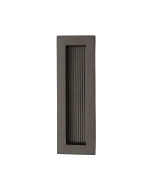 Reeded &nbsp;Rectangular Flush Pull 175 x 58mm Matt Bronze finish