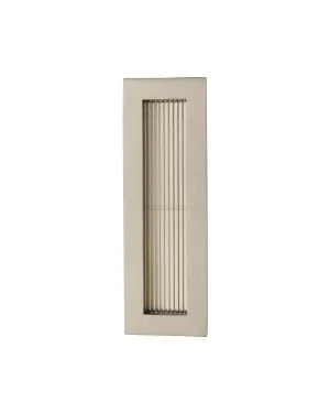 Reeded Rectangular Flush Pull 175 x 58mm Satin Nickel finish