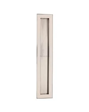 Reeded Rectangular Flush Pull 300 x 58mm Polished Nickel finish