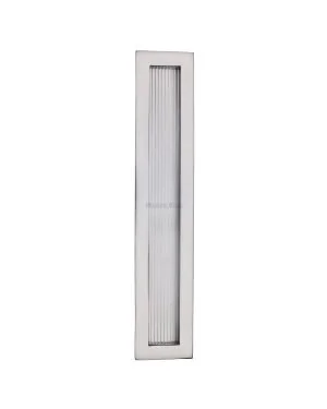 Reeded Rectangular Flush Pull 300 x 58mm Satin Chrome finish