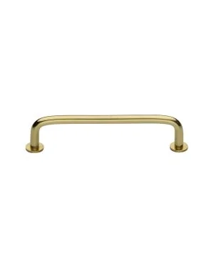 Heritage Brass Cabinet Pull Wire Design with 16mm Rose 128mm CTC Polished Brass Finish