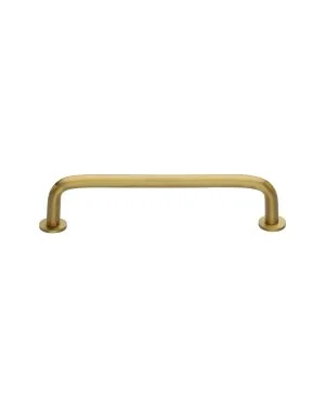 Heritage Brass Cabinet Pull Wire Design with 16mm Rose 128mm CTC Satin Brass Finish