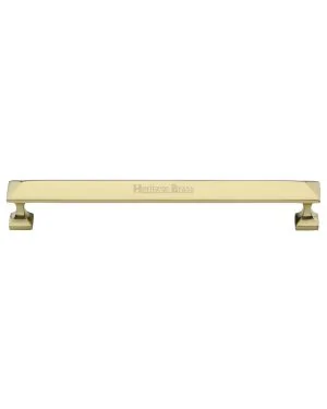 Heritage Brass Cabinet Pull Pyramid Design 203mm CTC Polished Brass Finish