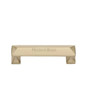 Heritage Brass Cabinet Pull Pyramid Design 96mm CTC Satin Brass Finish