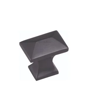 Heritage Brass Cabinet Knob Anvil Design 35mm Matt Black Finish
