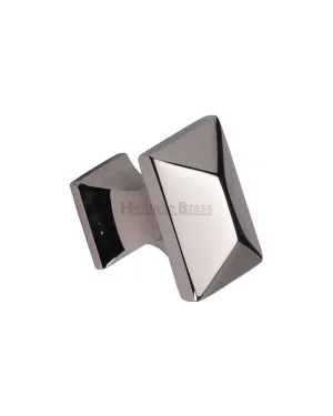 Heritage Brass Cabinet Knob Anvil Design 35mm Polished Nickel Finish