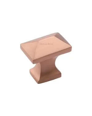 Heritage Brass Cabinet Knob Anvil Design 35mm Satin Rose Gold Finish