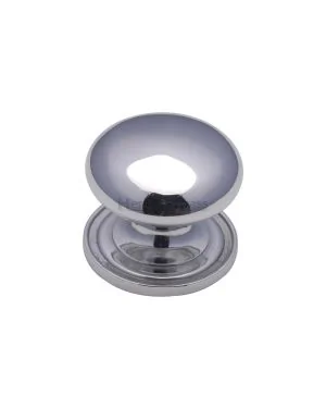 Heritage Brass Cabinet Knob Round Design 25mm Polished Chrome finish