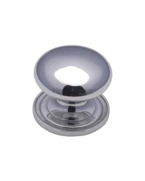 Heritage Brass Cabinet Knob Round Design 32mm Polished Chrome finish