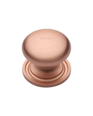 Heritage Brass Cabinet Knob Round Design 32mm Satin Rose Gold finish