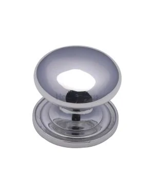 Heritage Brass Cabinet Knob Round Design 38mm Polished Chrome finish
