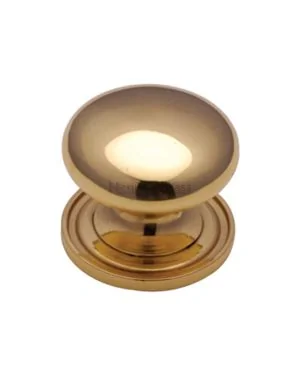 Heritage Brass Cabinet Knob Round Design 48mm Polished Brass finish