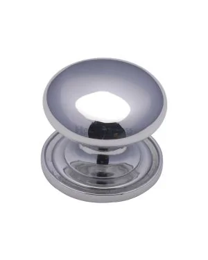 Heritage Brass Cabinet Knob Round Design 48mm Polished Chrome finish