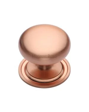 Heritage Brass Cabinet Knob Round Design 48mm Satin Rose Gold finish