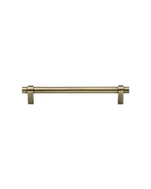 Heritage Brass Cabinet Pull Industrial Design 128mm CTC Antique Brass Finish