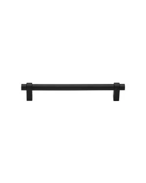 Heritage Brass Cabinet Pull Industrial Design 128mm CTC Matt Black Finish