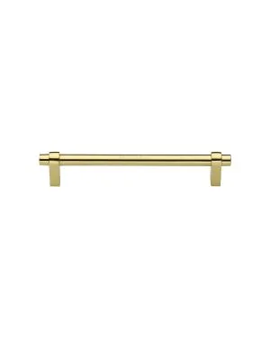 Heritage Brass Cabinet Pull Industrial Design 128mm CTC Polished Brass Finish