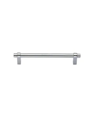 Heritage Brass Cabinet Pull Industrial Design 128mm CTC Polished Chrome Finish