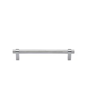 Heritage Brass Cabinet Pull Industrial Design 128mm CTC Satin Chrome Finish