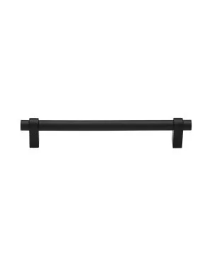Heritage Brass Cabinet Pull Industrial Design 160mm CTC Matt Black Finish