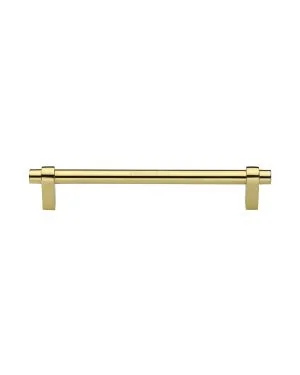 Heritage Brass Cabinet Pull Industrial Design 160mm CTC Polished Brass Finish