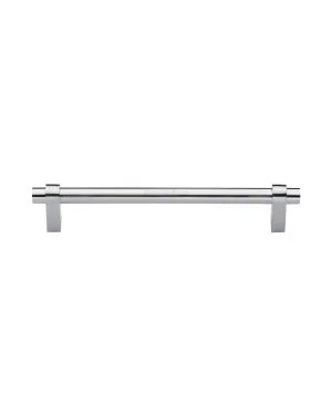 Heritage Brass Cabinet Pull Industrial Design 160mm CTC Satin Chrome Finish