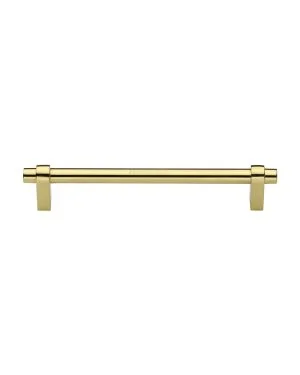 Heritage Brass Cabinet Pull Industrial Design 192mm CTC Polished Brass Finish