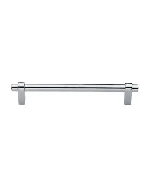 Heritage Brass Cabinet Pull Industrial Design 192mm CTC Polished Chrome Finish