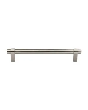 Heritage Brass Cabinet Pull Industrial Design 192mm CTC Satin Nickel Finish