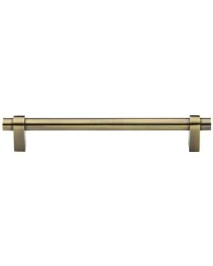 Heritage Brass Cabinet Pull Industrial Design 256mm CTC Antique Brass Finish