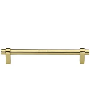 Heritage Brass Cabinet Pull Industrial Design 256mm CTC Polished Brass Finish