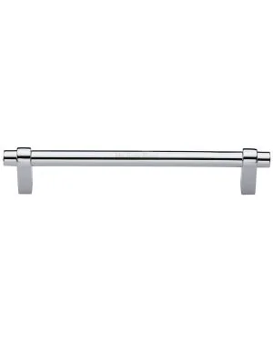 Heritage Brass Cabinet Pull Industrial Design 256mm CTC Polished Chrome Finish