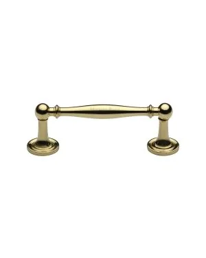 Heritage Brass Cabinet Pull Colonial Design 96mm CTC Polished Brass Finish