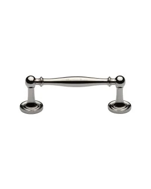 Heritage Brass Cabinet Pull Colonial Design 96mm CTC Polished Nickel Finish
