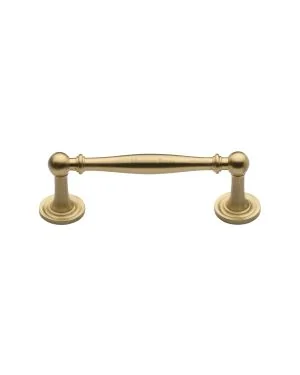 Heritage Brass Cabinet Pull Colonial Design 96mm CTC Satin Brass Finish