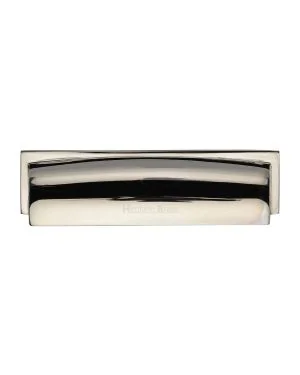Heritage Brass Drawer Pull Shropshire Design 152mm CTC Polished Nickel Finish