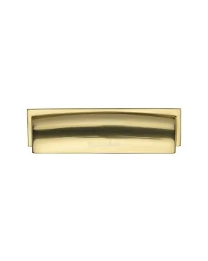 Heritage Brass Drawer Pull Shropshire Design 76/96mm CTC Polished Brass Finish