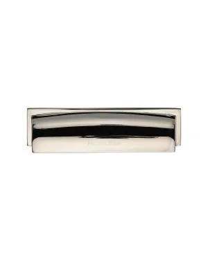 Heritage Brass Drawer Pull Shropshire Design 76/96mm CTC Polished Nickel Finish