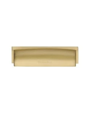 Heritage Brass Drawer Pull Shropshire Design 76/96mm CTC Satin Brass Finish