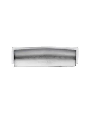 Heritage Brass Drawer Pull Shropshire Design 76/96mm CTC Satin Chrome Finish
