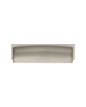 Heritage Brass Drawer Pull Shropshire Design 76/96mm CTC Satin Nickel Finish