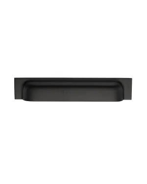 Heritage Brass Drawer Pull Military Design 152mm CTC Matt Black Finish