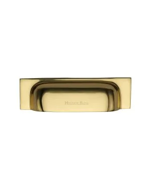 Heritage Brass Drawer Pull 96mm CTC Polished Brass Finish