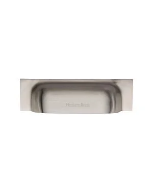 Heritage Brass Drawer Pull 96mm CTC Satin Nickel Finish